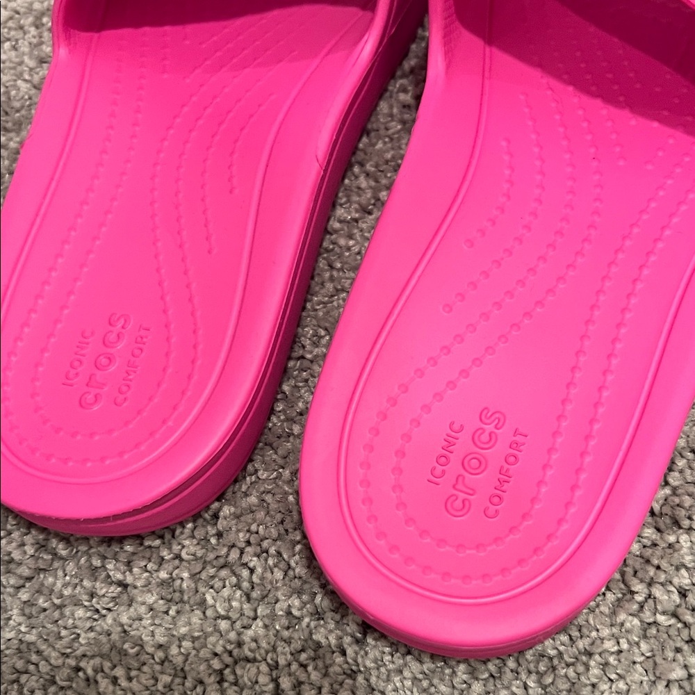 CROCS Kandee Slide- Pink Women's Sandals size 7 - Picture 11 of 15